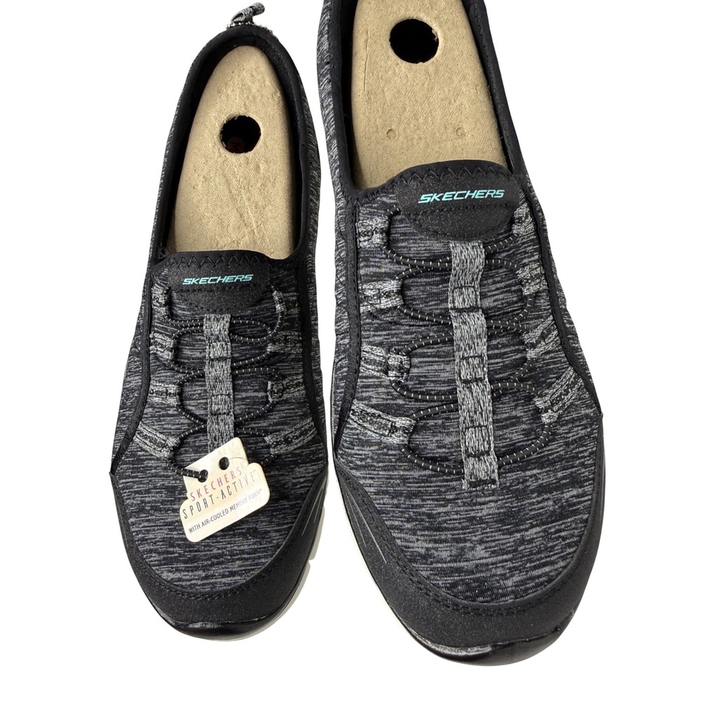 Skechers Gratis Her Stroll Sneaker Womens 10 Black Fabric Slip On Bungee Walking - Picture 3 of 9